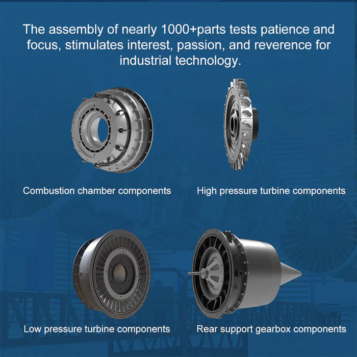 Full Metal Dual-Spool Turbofan Aircraft Engine Model