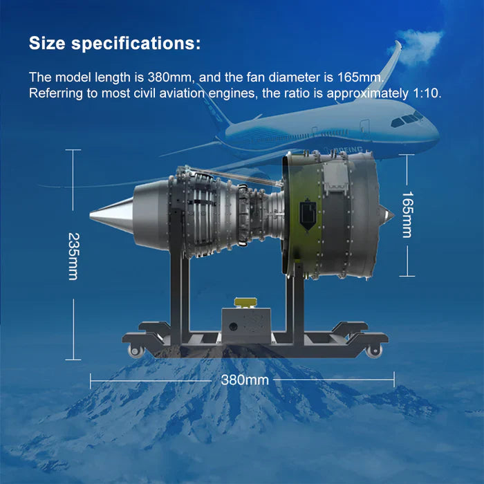 Full Metal Dual-Spool Turbofan Aircraft Engine Model