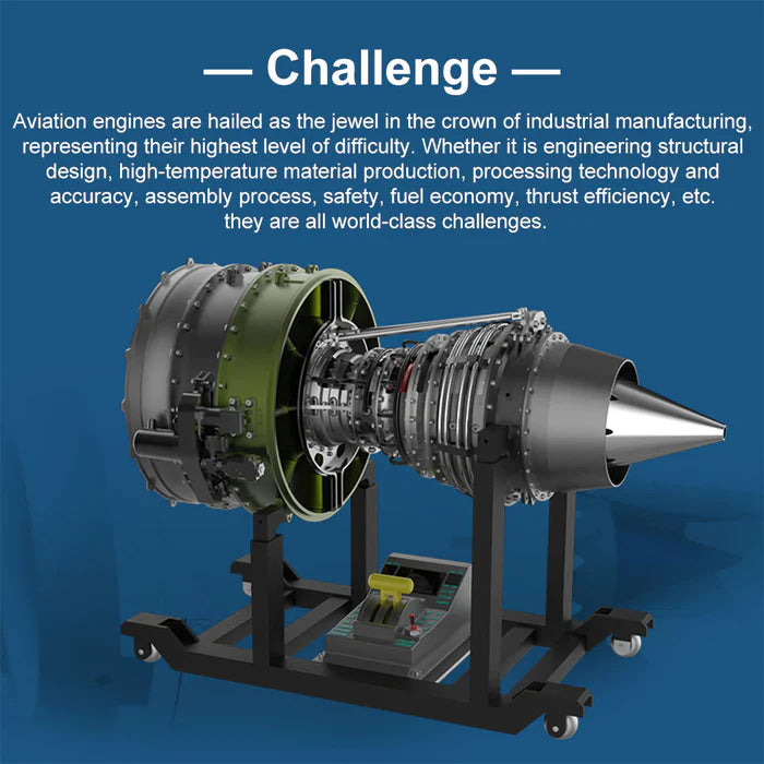 Full Metal Dual-Spool Turbofan Aircraft Engine Model